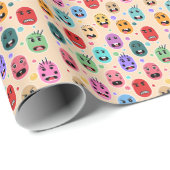 Emotions Colorful Faces Cadeaupapier (Rol Hoek)