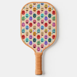 Emotions Colorful Faces Pickleball Paddle