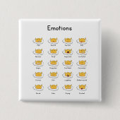 Emotions  vierkante button 5,1 cm (Voorkant)