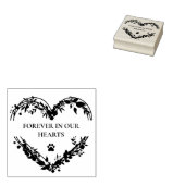 Emotive Wildflowers Heart Memorial Paw Condolence  Rubberstempel (Gestempeld)