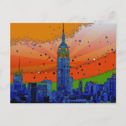 Emp St Bldg #3 NYC Skyline Briefkaart (Voorkant)