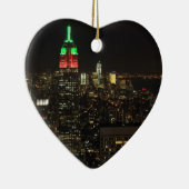 Emp St Building Kerstmis kleuren 's nachts 01 Keramisch Ornament (Rechts)