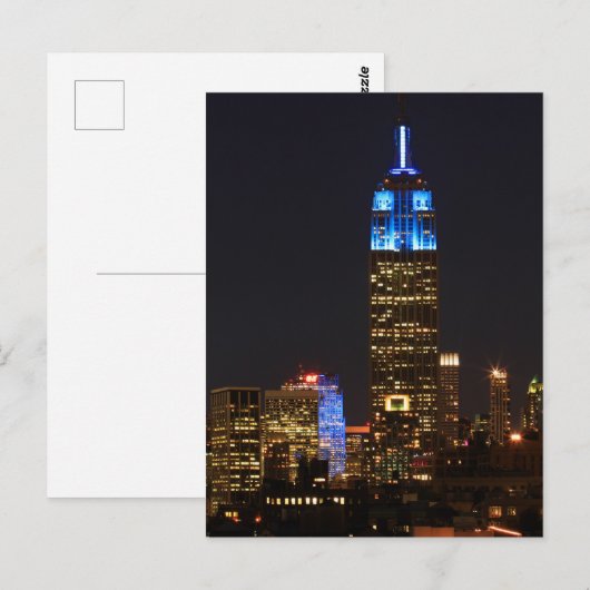 Emp St Gebouw Blauw voor Autisme 2012 RL Briefkaart (Voorkant / Achterkant)