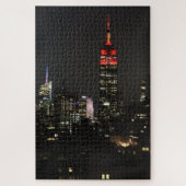 Emp St gebouw in Red Night Skyline Legpuzzel (Verticaal)