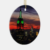 EMP ST gebouw - Kerstmis kleuren zonsondergang 02 Keramisch Ornament (Rechts)