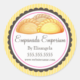 Empanada Turnover Bakery Box Seals Ronde Sticker