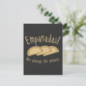 Empanadas. Dat is altijd het antwoord. T-shirt Briefkaart (Staand voorkant)