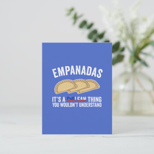 Empanadas Het is een Chileense ding dat je niet zo Briefkaart (Staand voorkant)