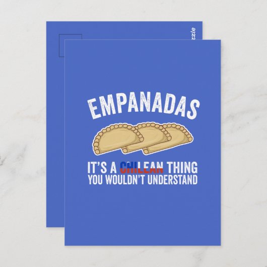 Empanadas Het is een Chileense ding dat je niet zo Briefkaart (Voorkant / Achterkant)