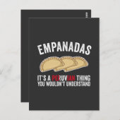 Empanadas Het is een Peruviaans ding dat je niet z Briefkaart (Voorkant / Achterkant)