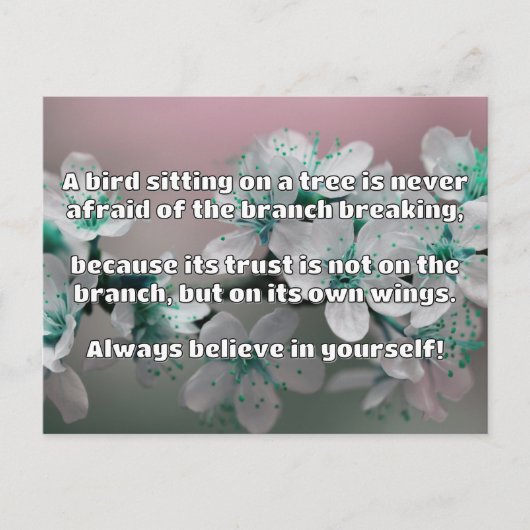 Empath Belief Positieve Aanmoediging Quote Briefkaart (Voorkant)