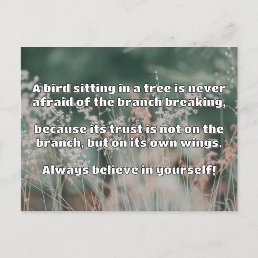 Empath Belief Positieve Aanmoediging Quote Briefkaart (Voorkant)