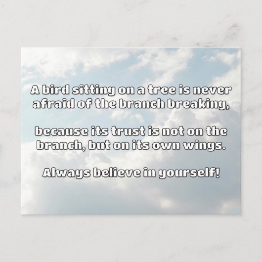 Empath Belief Positieve Aanmoediging Quote Briefkaart (Voorkant)