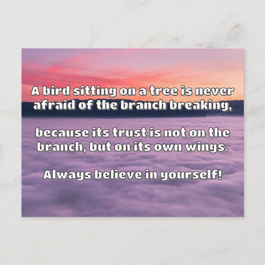 Empath Belief Positieve Aanmoediging Quote Briefkaart (Voorkant)