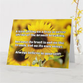 Empath Belief Positieve Aanmoediging Quote Kaart (Gele Bloem)