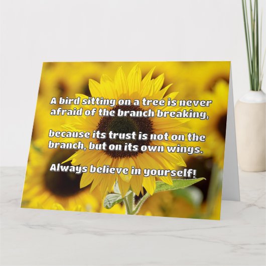 Empath Belief Positieve Aanmoediging Quote Kaart (Voorkant)