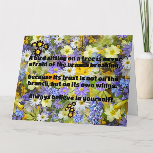 Empath Belief Positieve Aanmoediging Quote Kaart (Voorkant)
