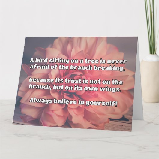 Empath Belief Positieve Aanmoediging Quote Kaart (Voorkant)