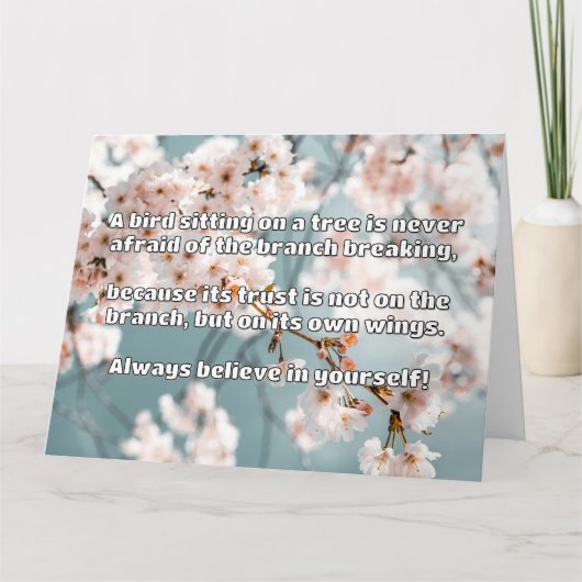 Empath Belief Positieve Aanmoediging Quote Kaart (Voorkant)