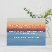 Empath Belief Positieve Aanmoediging Quote Kaart (Staand voorkant)