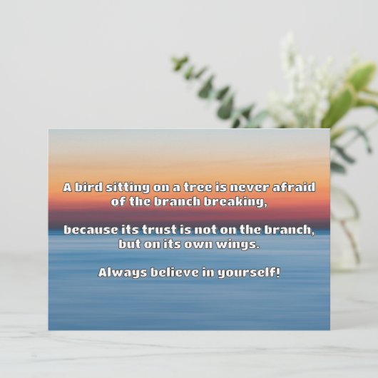 Empath Belief Positieve Aanmoediging Quote Kaart (Staand voorkant)