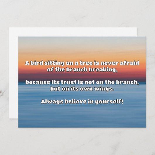 Empath Belief Positieve Aanmoediging Quote Kaart (Voorkant / Achterkant)