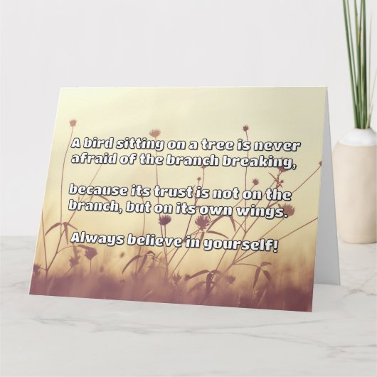 Empath Belief Positieve Aanmoediging Quote Kaart (Voorkant)