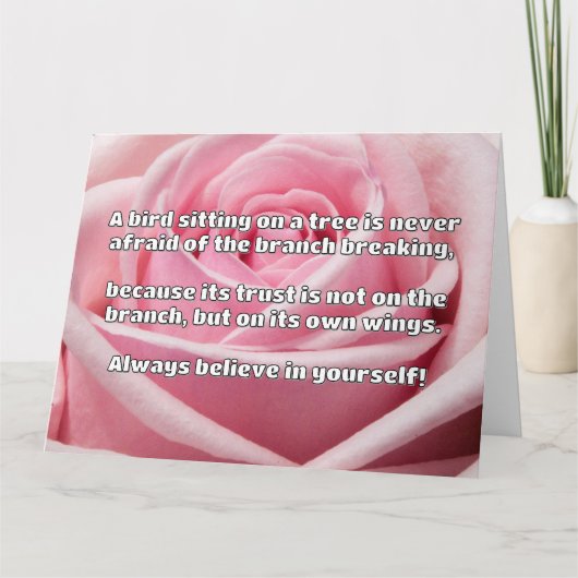Empath Belief Positieve Aanmoediging Quote Kaart (Voorkant)