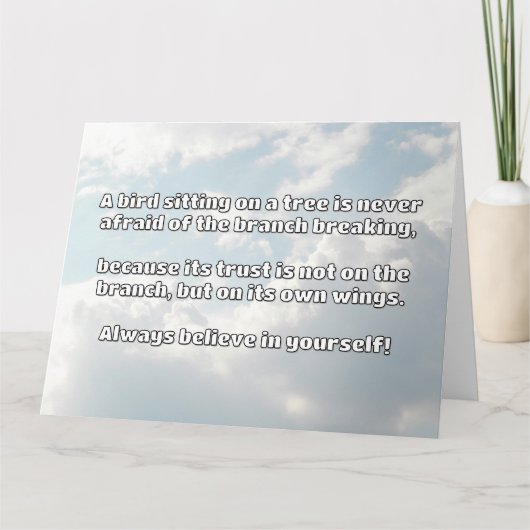 Empath Belief Positieve Aanmoediging Quote Kaart (Voorkant)