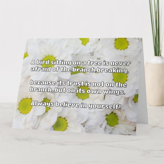 Empath Belief Positieve Aanmoediging Quote Kaart (Voorkant)