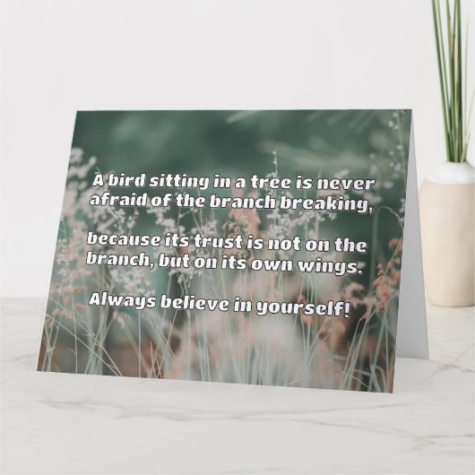 Empath Belief Positieve Aanmoediging Quote Kaart (Voorkant)