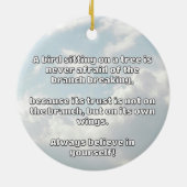 Empath Belief Positieve Aanmoediging Quote Keramisch Ornament (Achterkant)