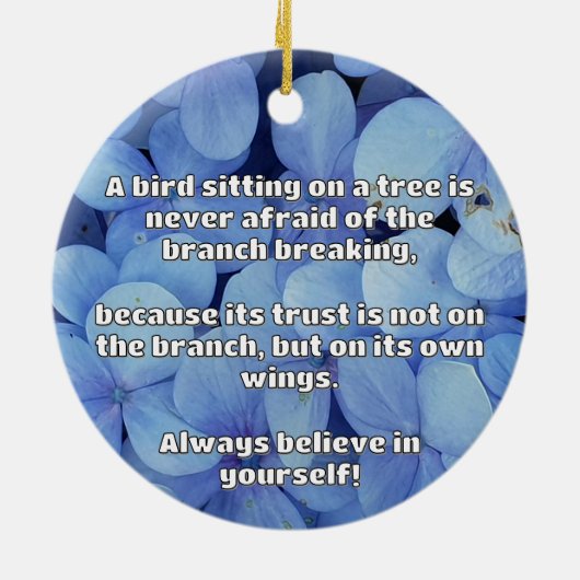 Empath Belief Positieve Aanmoediging Quote Keramisch Ornament (Achterkant)