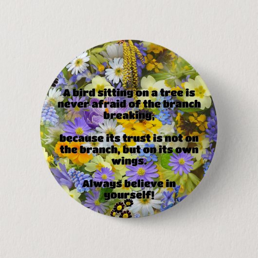 Empath Belief Positieve Aanmoediging Quote Ronde Button 5,7 Cm (Voorkant)