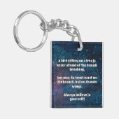 Empath Belief Positieve Aanmoediging Quote Sleutelhanger (Voorkant Links)
