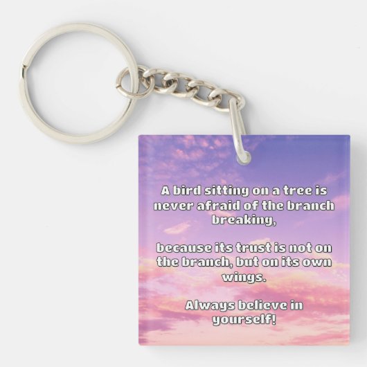 Empath Belief Positieve Aanmoediging Quote Sleutelhanger (Voorkant)