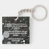 Empath Belief Positieve Aanmoediging Quote Sleutelhanger (Achterkant)