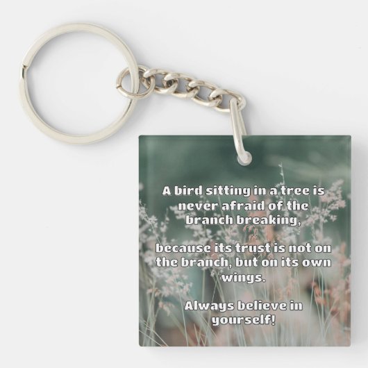 Empath Belief Positieve Aanmoediging Quote Sleutelhanger (Voorkant)