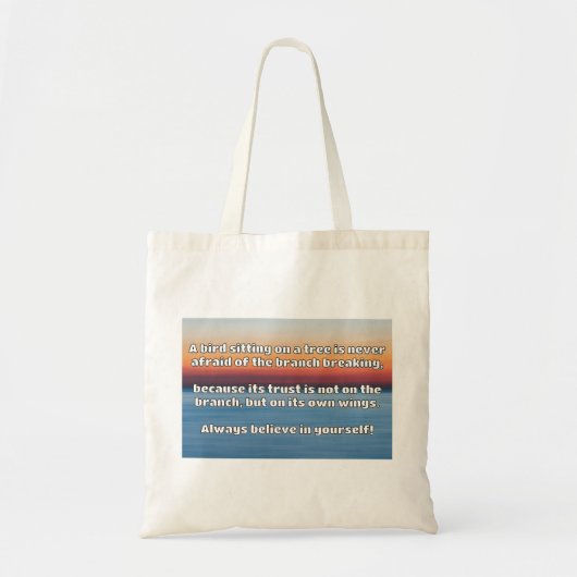 Empath Belief Positieve Aanmoediging Quote Tote Bag (Voorkant)
