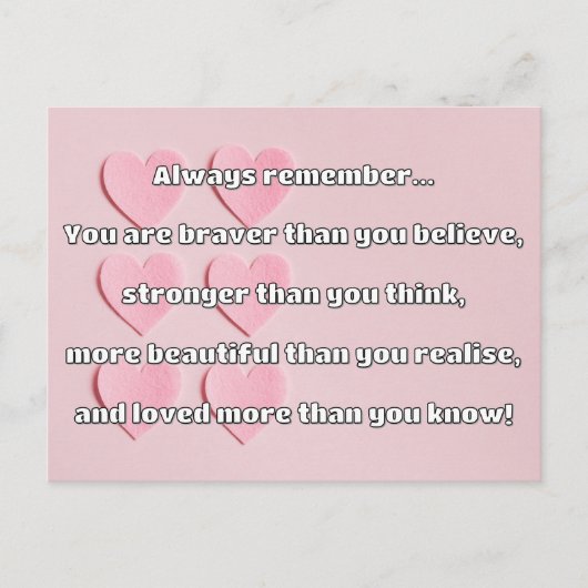 Empath Bravery Positieve Aanmoediging Quote Briefkaart (Voorkant)