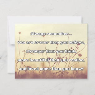 Empath Bravery Positieve Aanmoediging Quote Briefkaart
