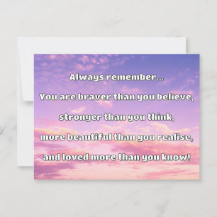 Empath Bravery Positieve Aanmoediging Quote Briefkaart