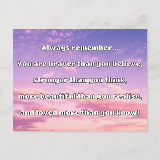 Empath Bravery Positieve Aanmoediging Quote Briefkaart (Voorkant)