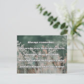 Empath Bravery Positieve Aanmoediging Quote Briefkaart (Staand voorkant)