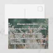 Empath Bravery Positieve Aanmoediging Quote Briefkaart (Voorkant / Achterkant)
