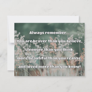 Empath Bravery Positieve Aanmoediging Quote Briefkaart