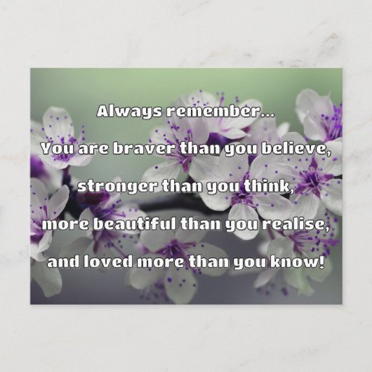 Empath Bravery Positieve Aanmoediging Quote Briefkaart (Voorkant)