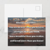 Empath Bravery Positieve Aanmoediging Quote Briefkaart (Voorkant / Achterkant)