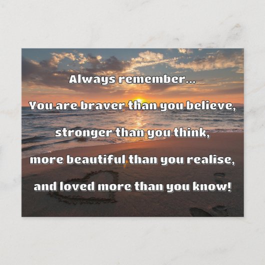 Empath Bravery Positieve Aanmoediging Quote Briefkaart (Voorkant)