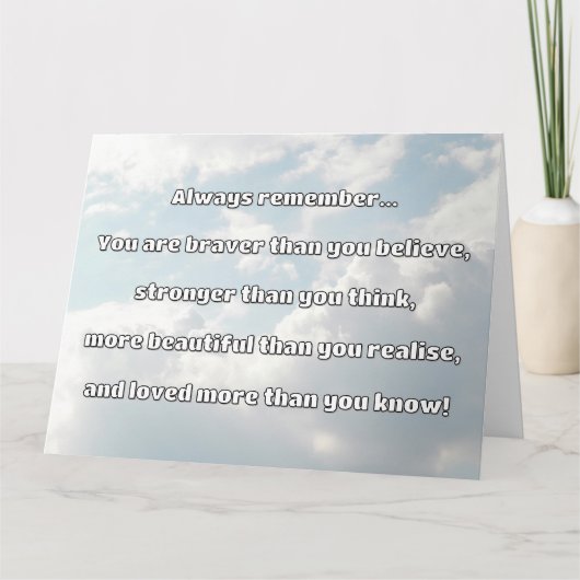Empath Bravery Positieve Aanmoediging Quote Kaart (Voorkant)